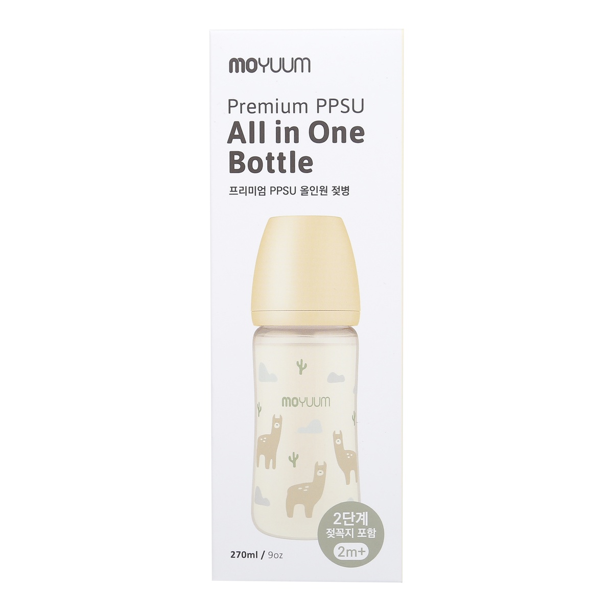 Bình sữa Moyuum lạc đà 270ml  - mặt trái