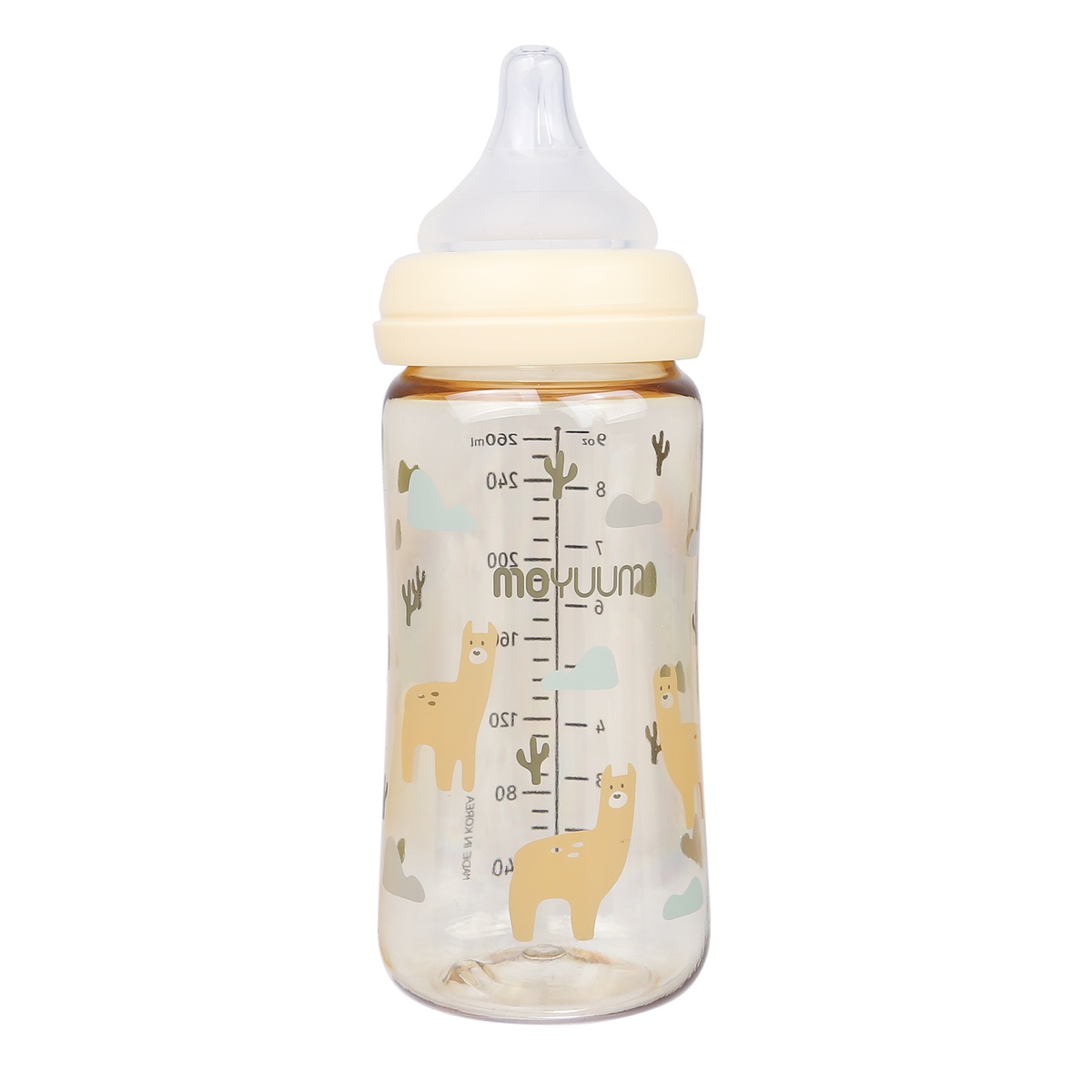 Bình sữa Moyuum lạc đà 270ml  - góc nghiêng