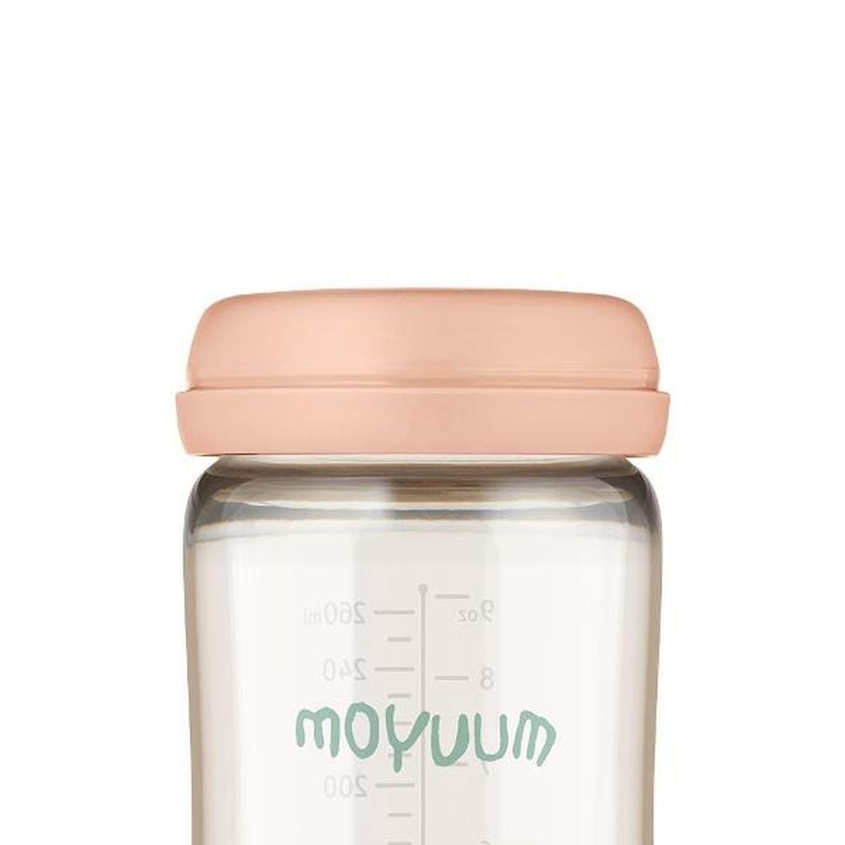 Bình sữa Moyuum Ogu Ogu hồng 270ml  - mặt phải