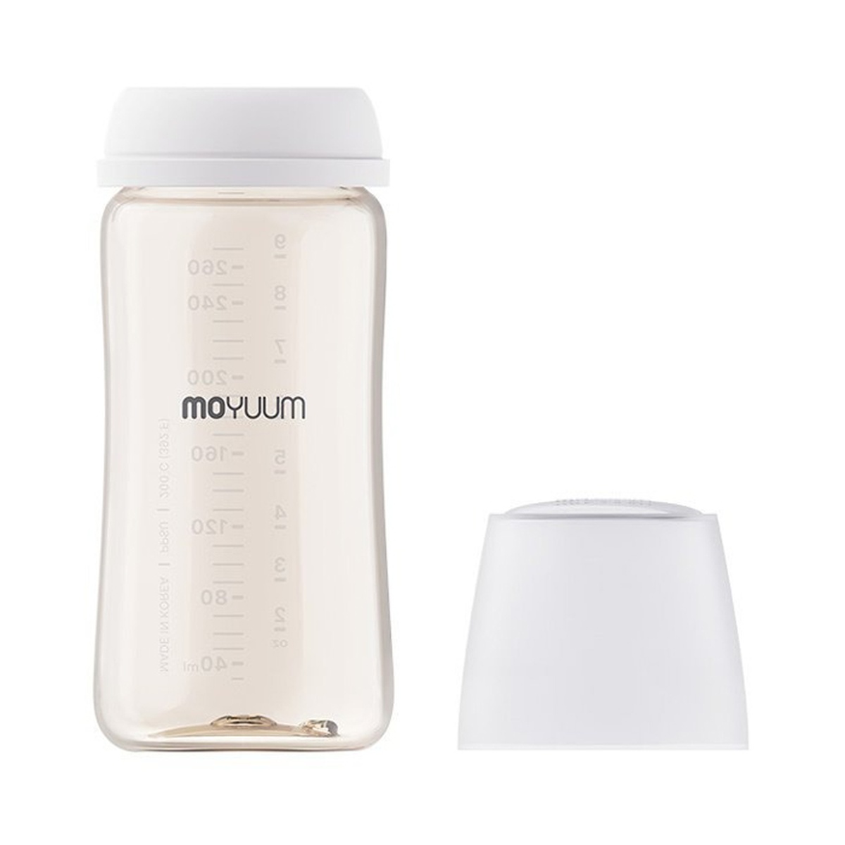 Bình sữa Moyuum PPSU Premium thế hệ thứ 3 Basic 270ml - mặt trái