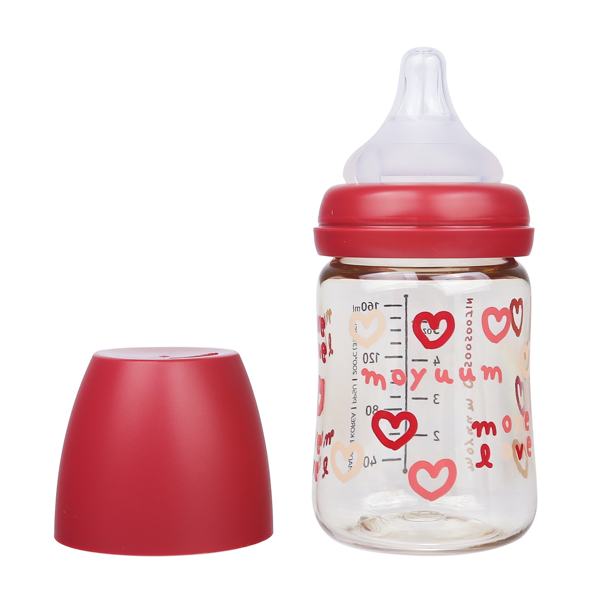 Bình sữa Moyuum Red Love 170ml  - mặt sau