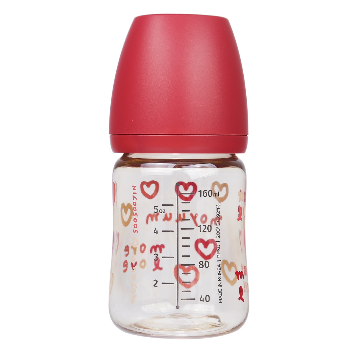 Bình sữa Moyuum Red Love 170ml  - góc nghiêng