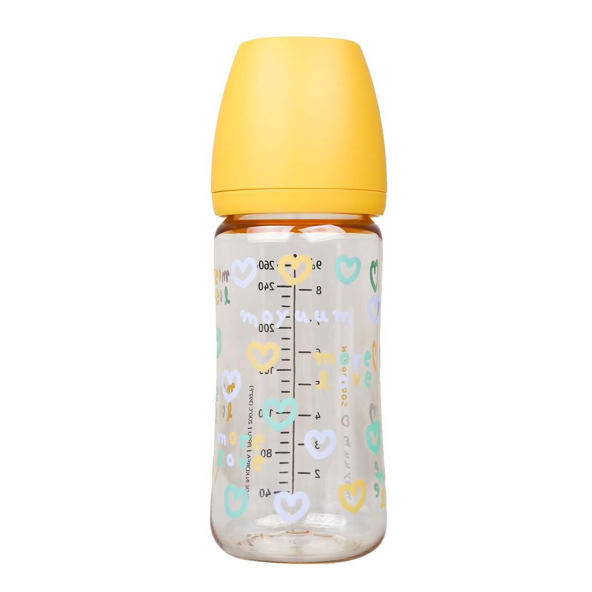 Bình sữa Moyuum Yellow Love 270ml  - mặt phải