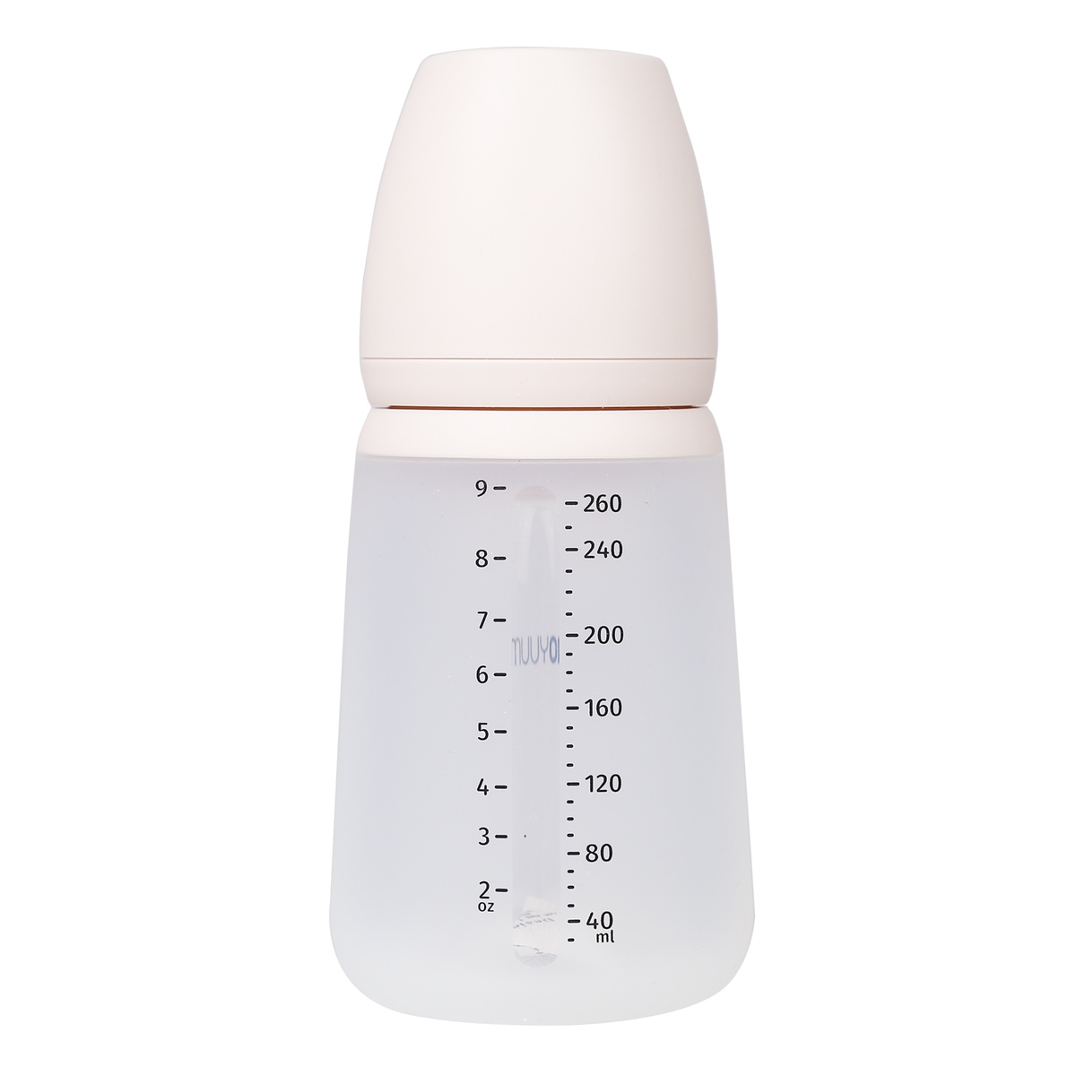 Bình sữa Moyuum silicone 260ml - mặt sau