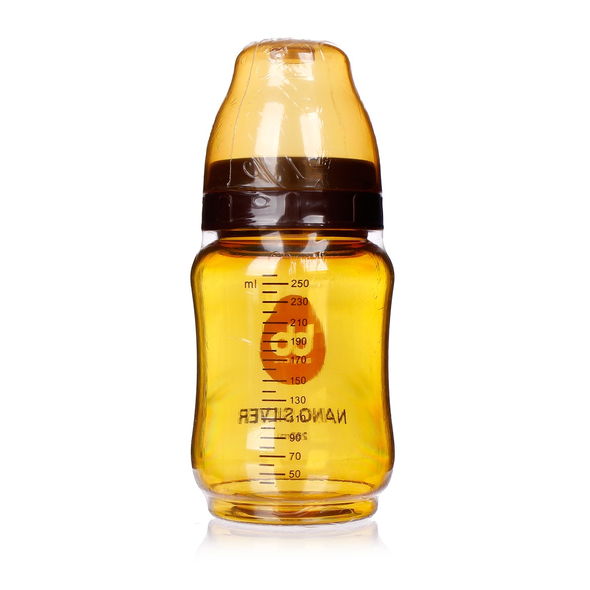 Bình sữa Nano Silver 260ml Baby One cổ rộng - mặt trái