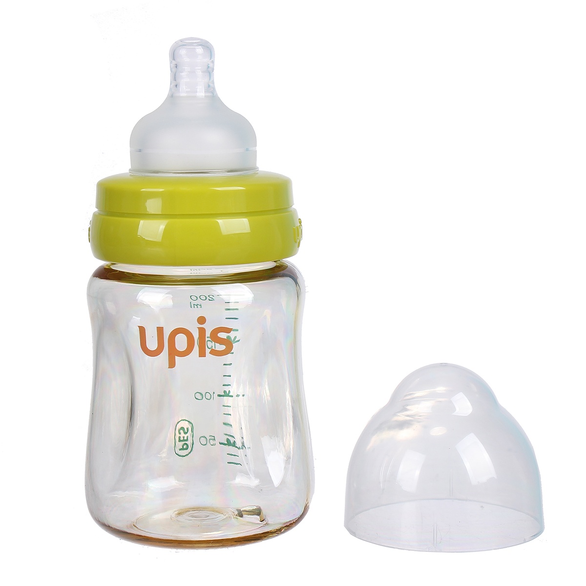 Bình sữa nhựa Upis 200ml chất liệu PES  - góc nghiêng