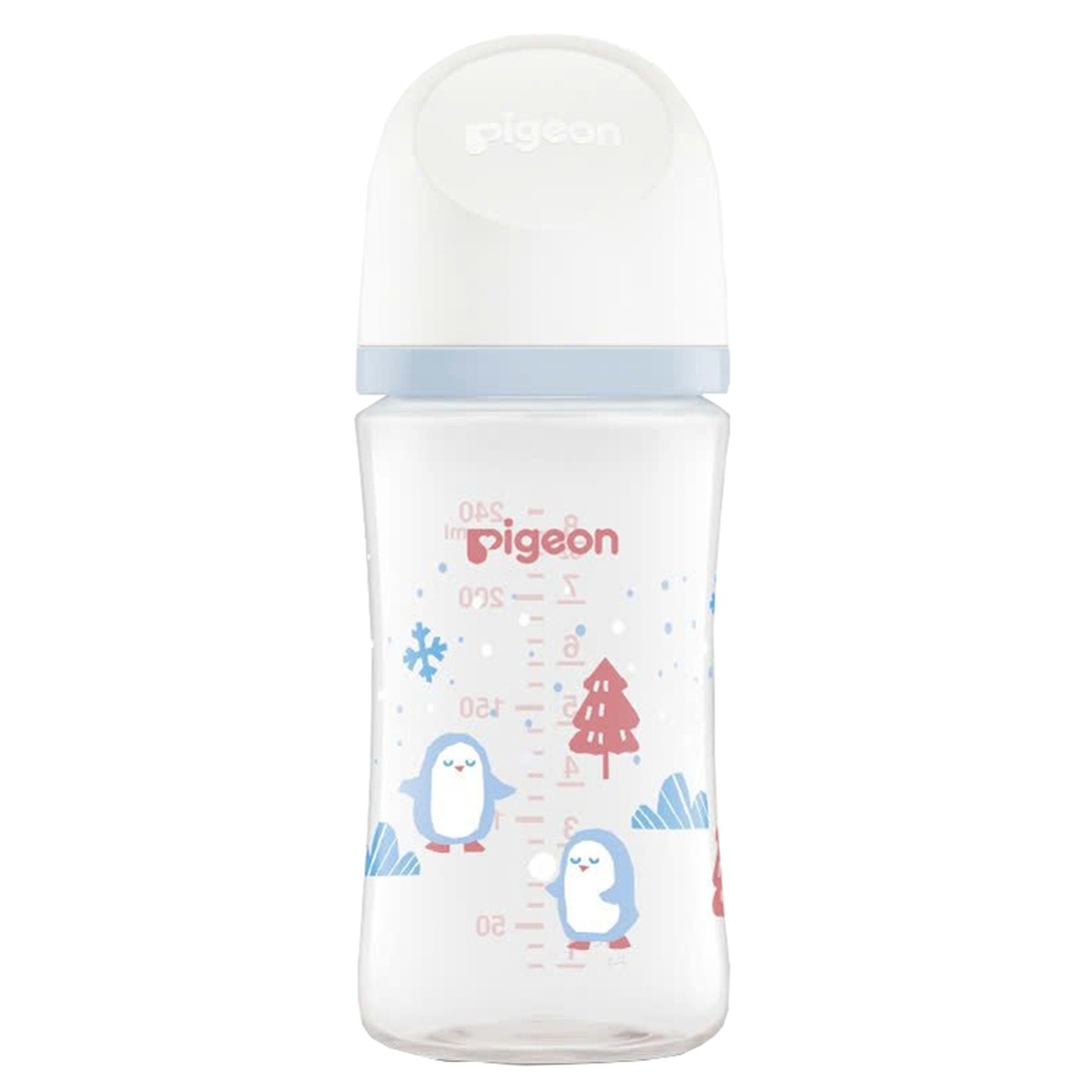 Bình sữa Pigeon PP họa tiết Thu/Đông 240ml - mặt trái