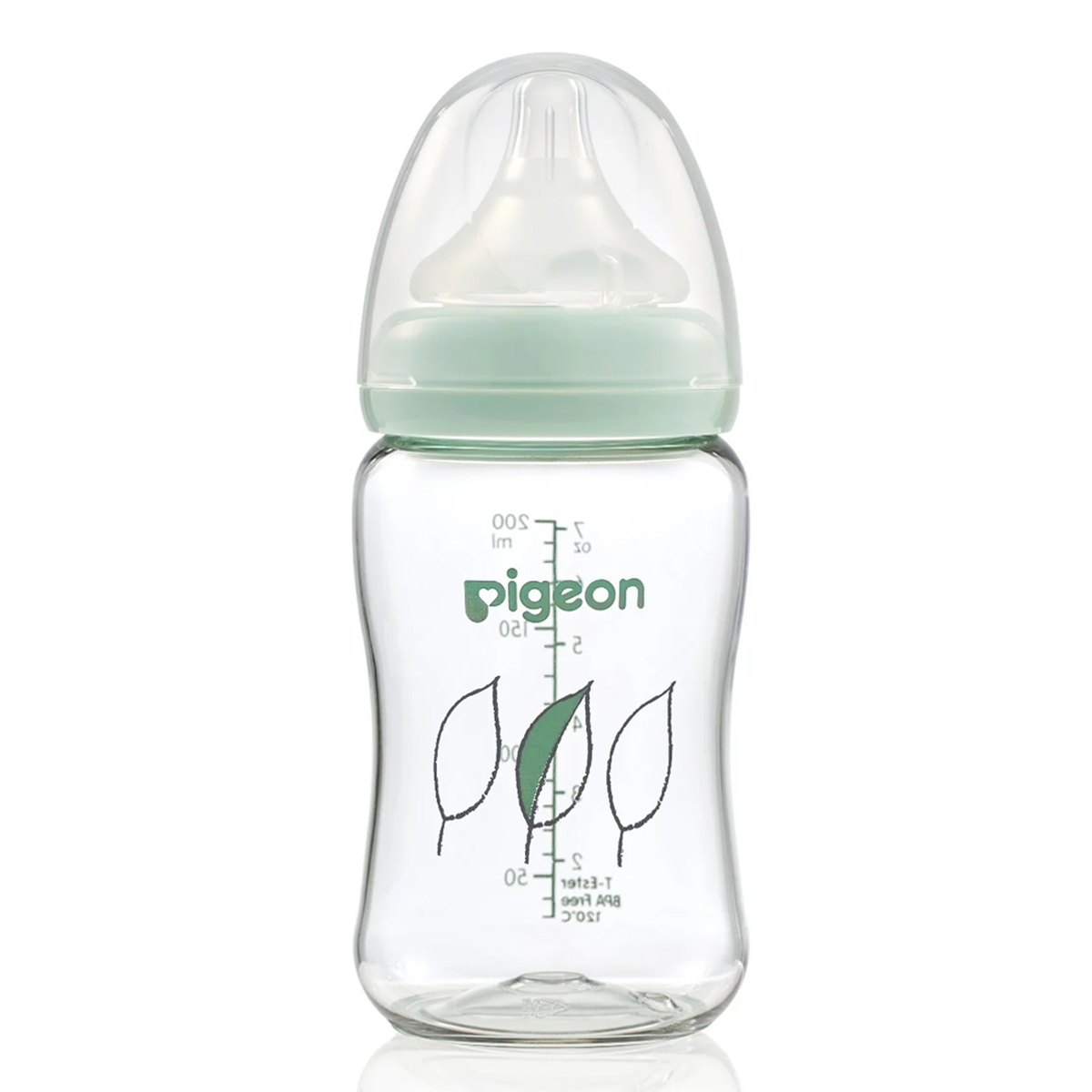 Bình sữa Pigeon Softouch T-Ester Plus 200ml  - mặt trái