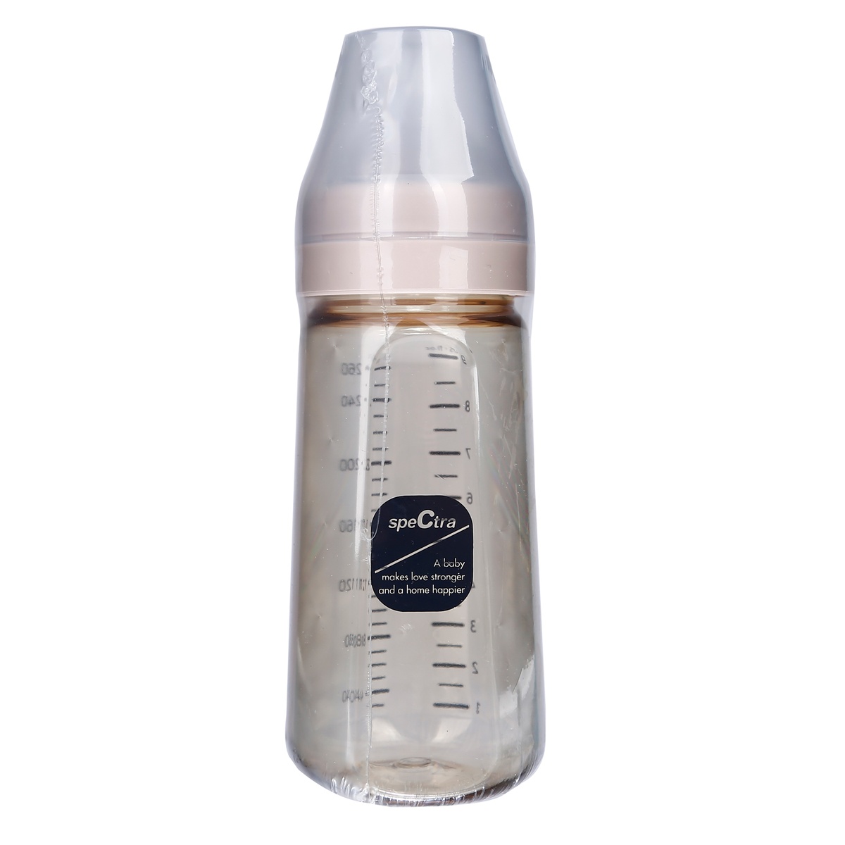 Bình sữa Spectra cổ rộng PPSU 260ml (màu vàng) cho bé trên 3 tháng - mặt phải