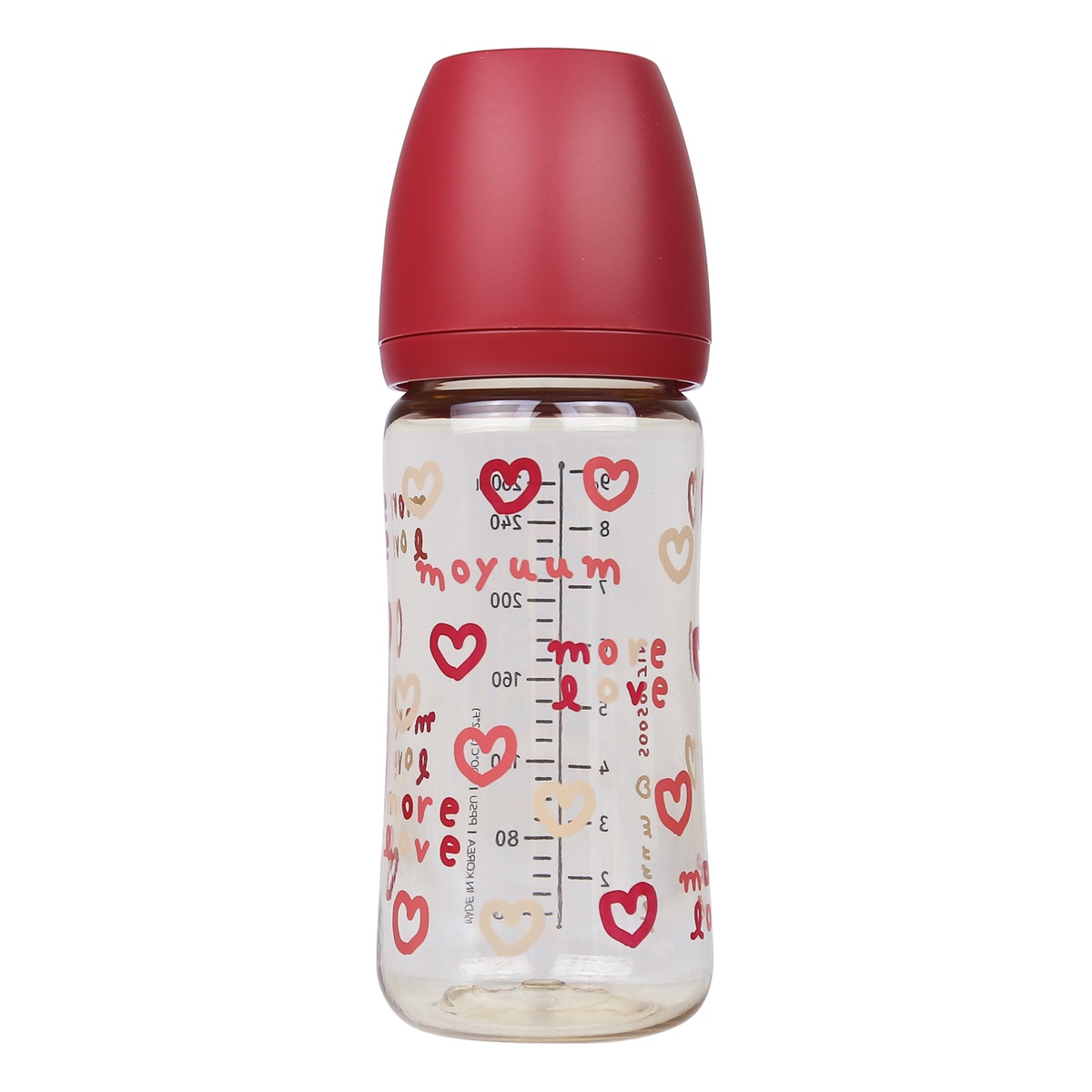 Bình sữa Moyuum Red Love 270ml  - mặt phải