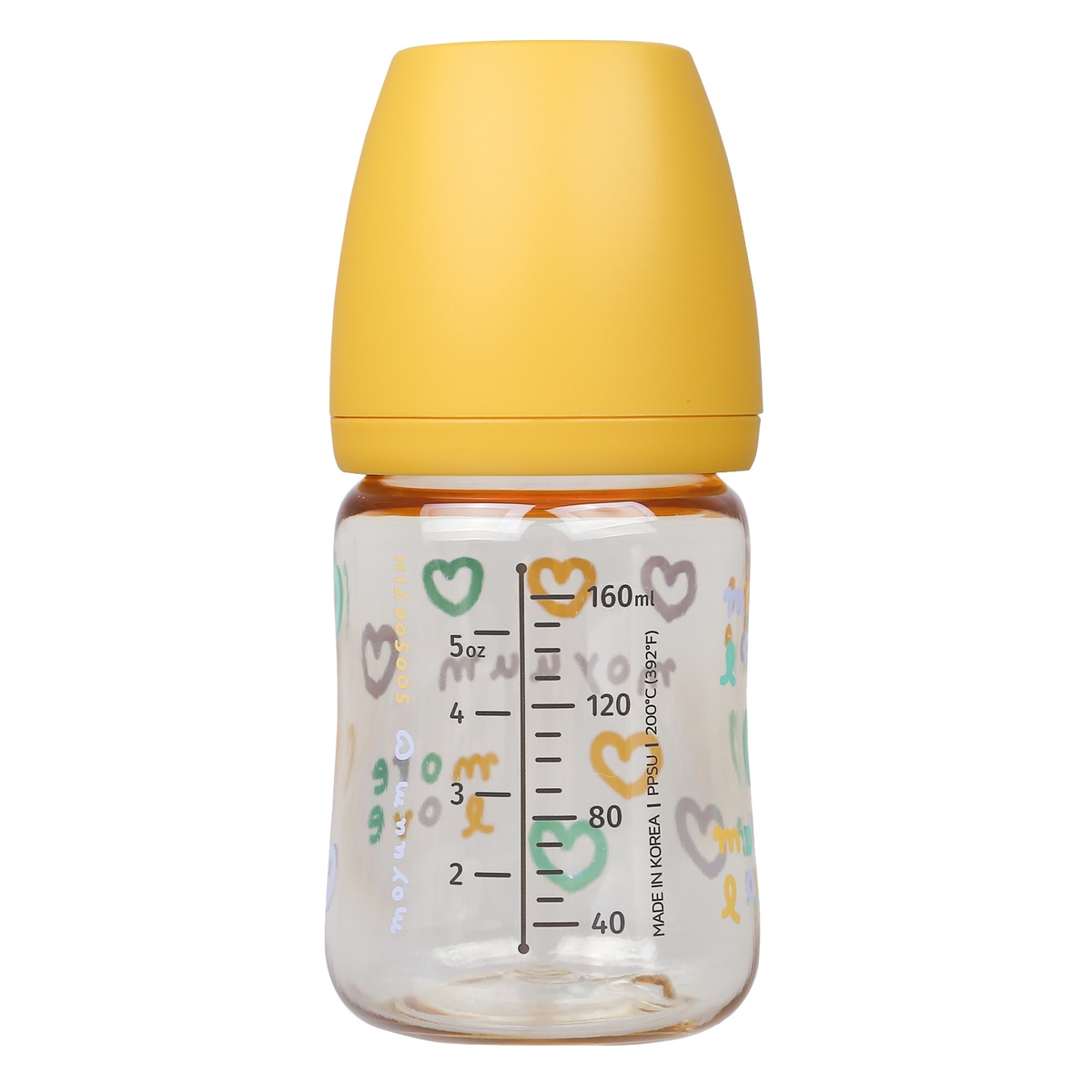 Bình sữa Moyuum Yellow Love 170ml  - mặt sau