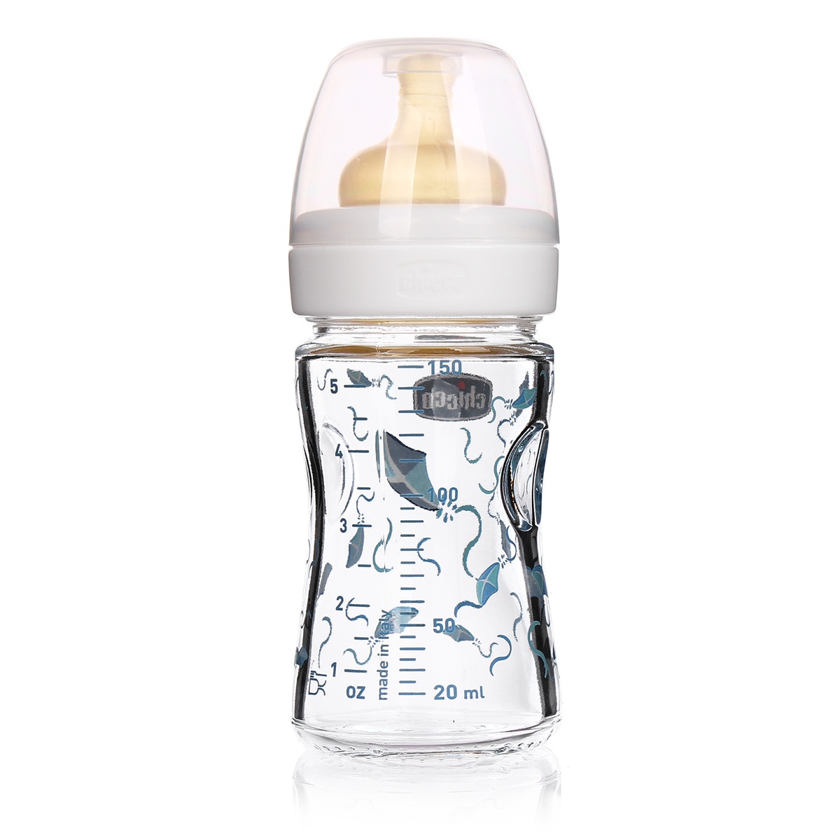 Bình sữa thủy tinh 150ml 8102 - mặt sau