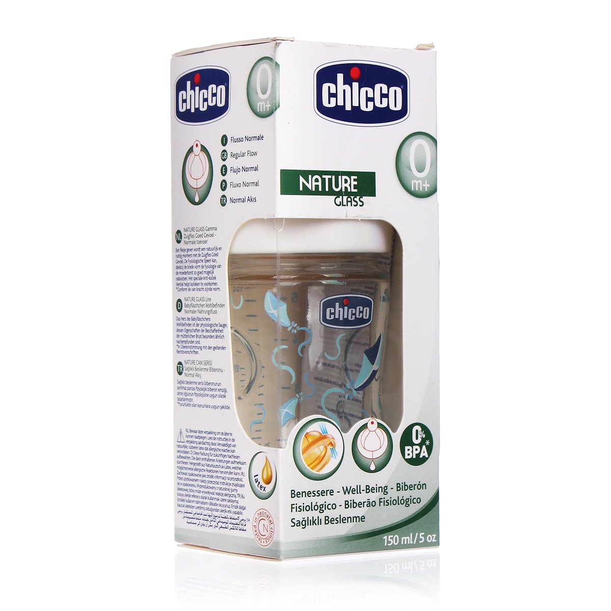 Bình sữa thủy tinh 150ml 8102 - mặt phải