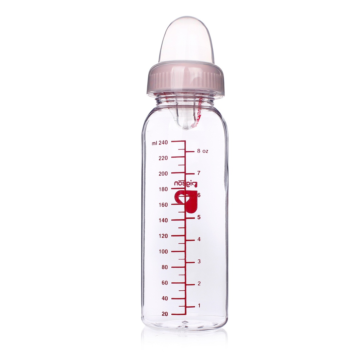 Bình sữa tròn Pigeon PR8 240ml - mặt sau