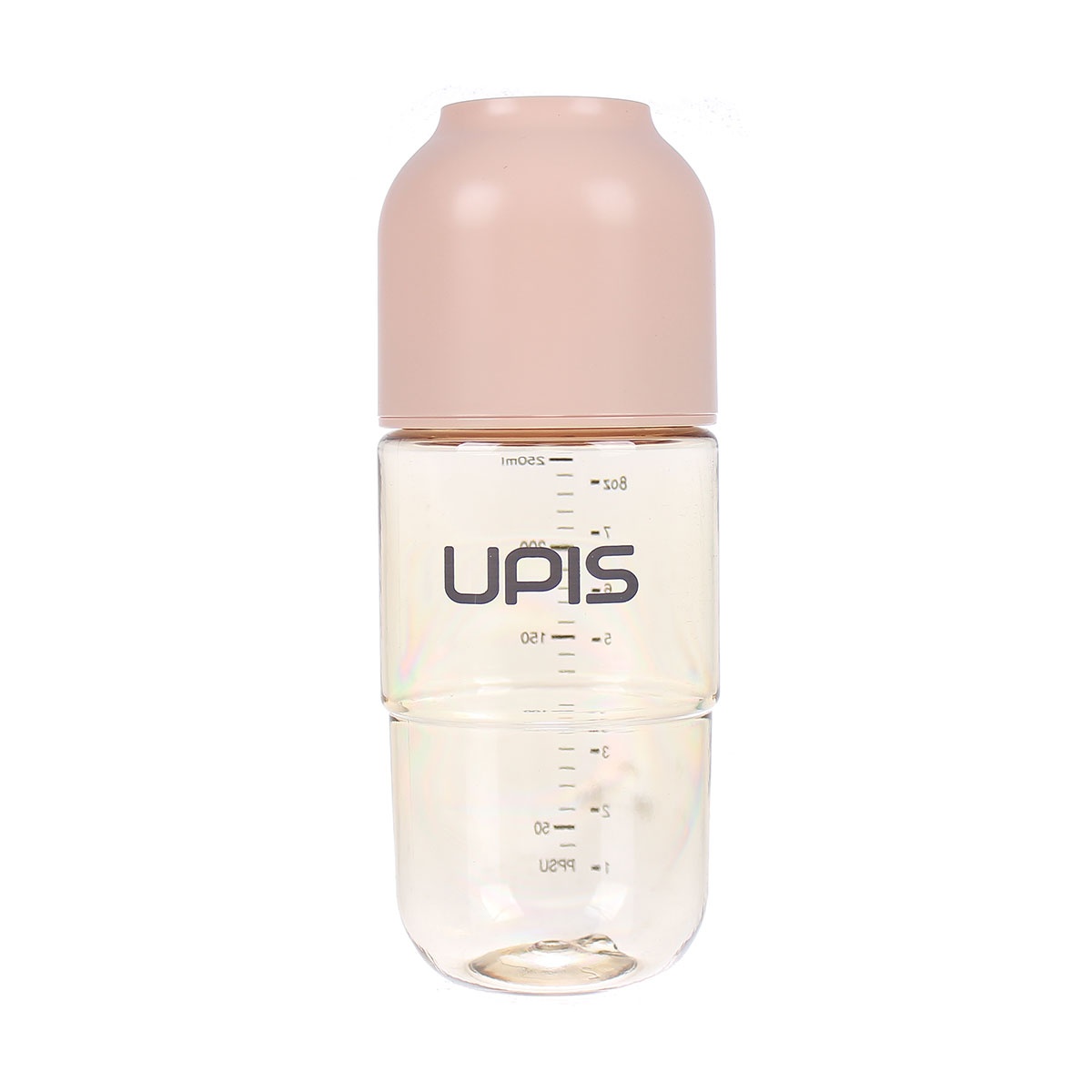 Bình sữa Upis Premium PPSU 260ml (Hồng) - mặt trái