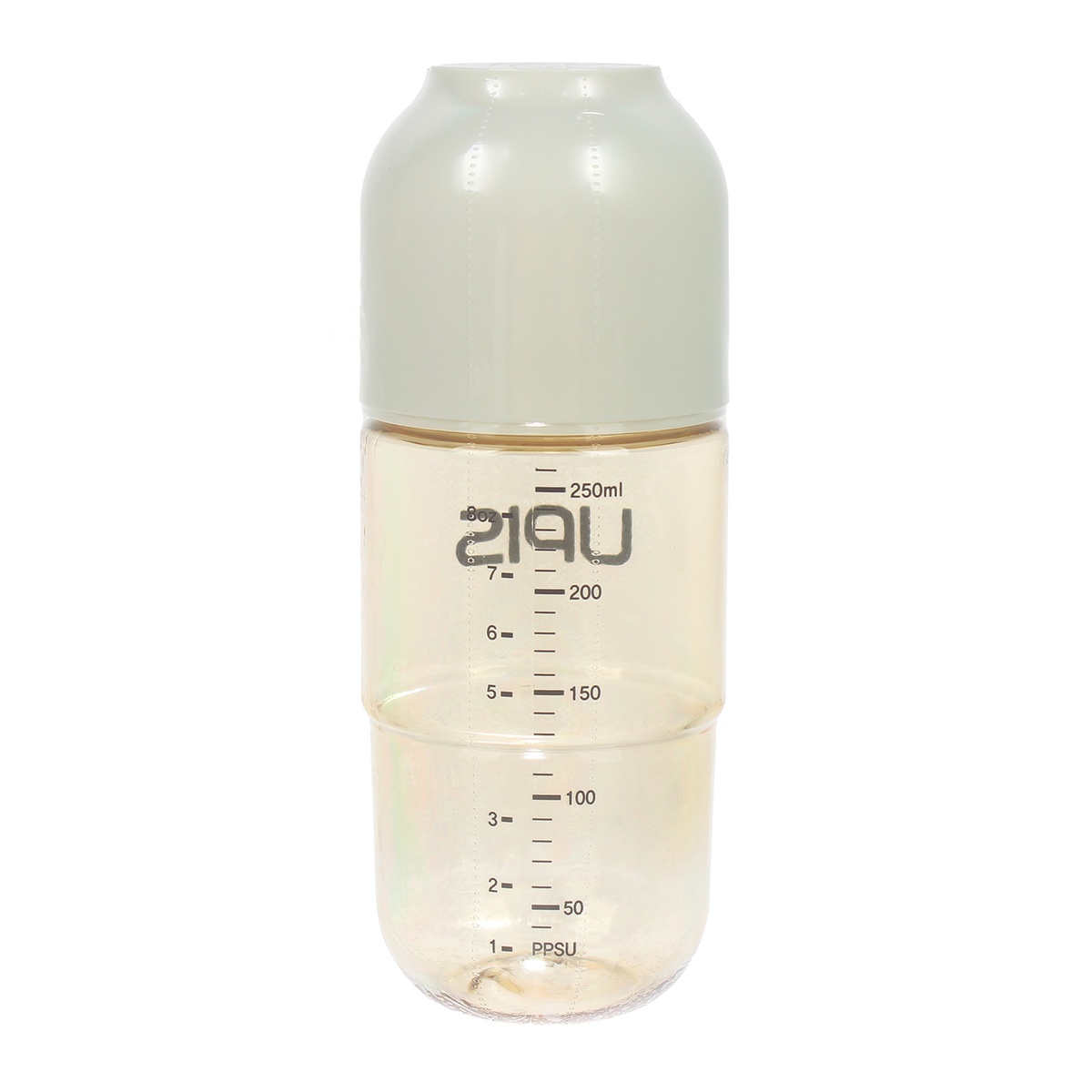 Bình sữa Upis Premium PPSU 260ml (Trắng) - mặt trái