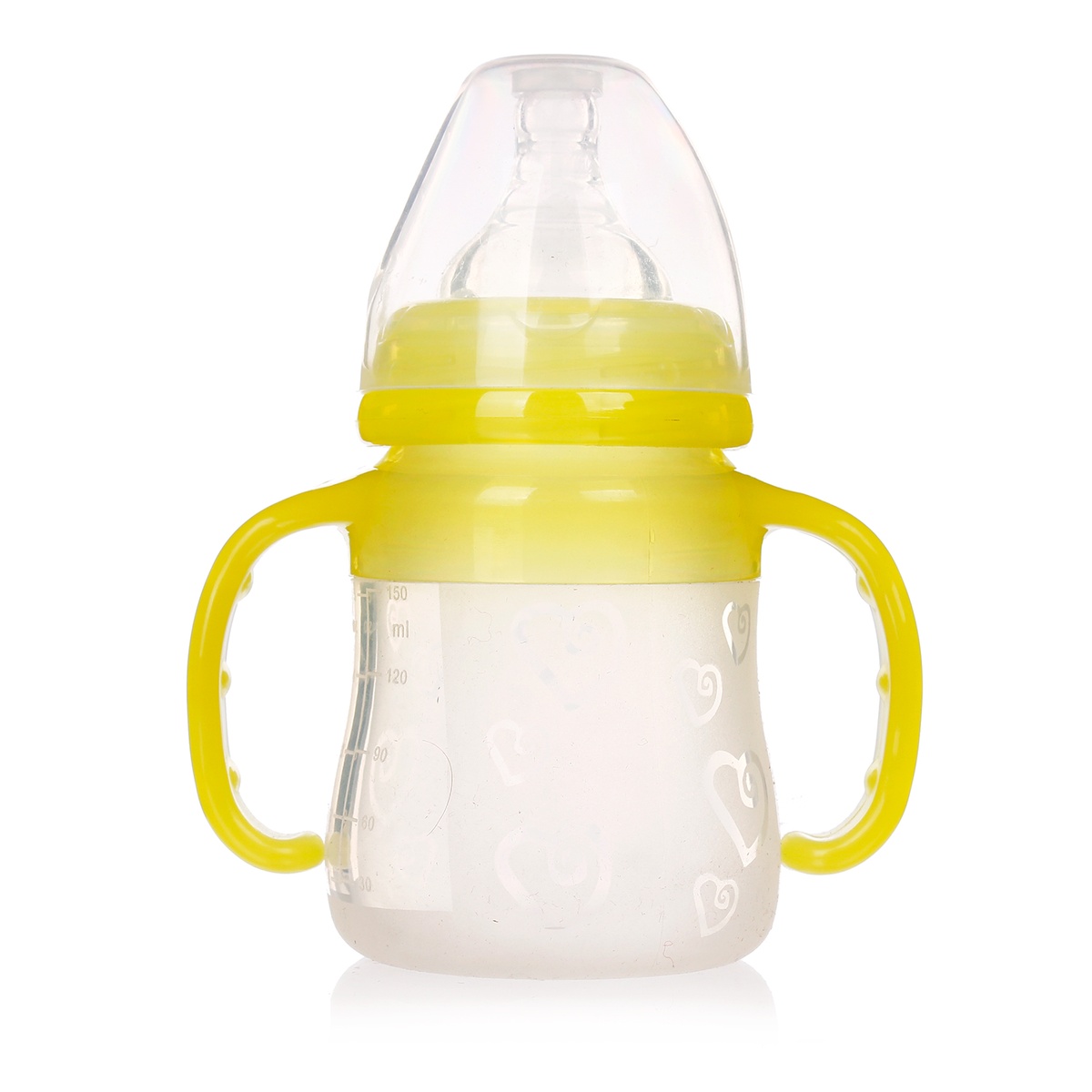 Bình sữa cho bé sơ sinh cổ rộng Baby Love 150ml - mặt trái