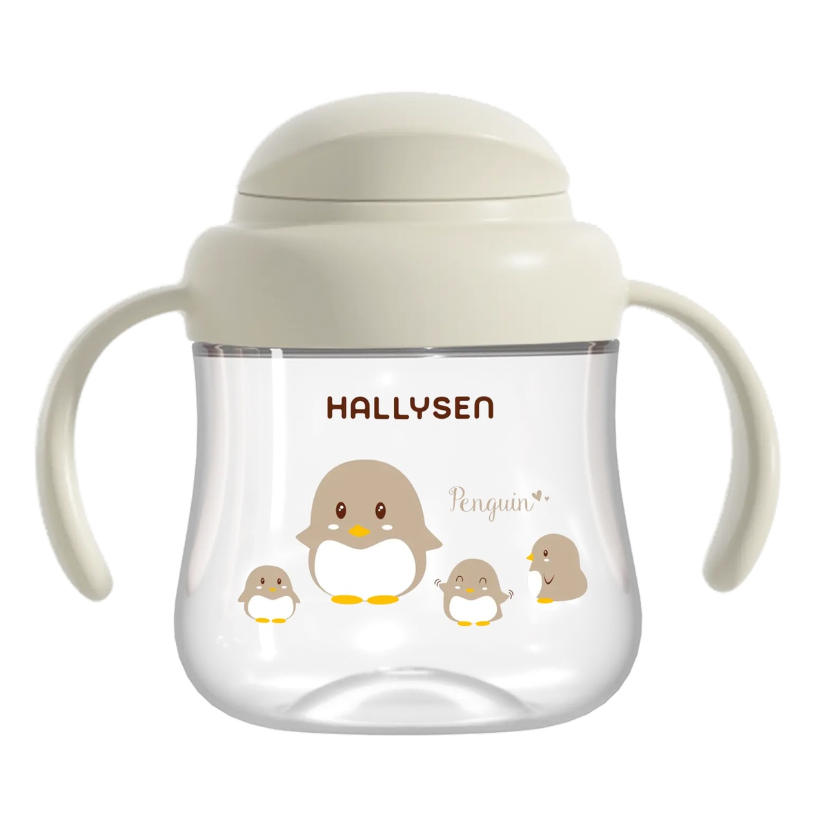 Bình tập uống Hallysen 210ml (Màu ngẫu nhiên) - mặt trái