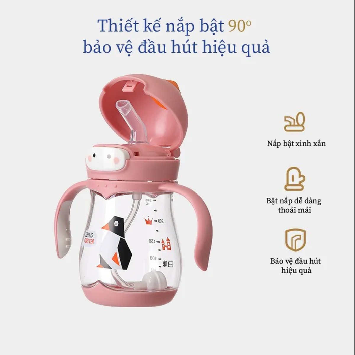 Bình tập uống nước cho bé Tritan Galena GA-B05 240ml (Màu ngẫu nhiên) - hình 7