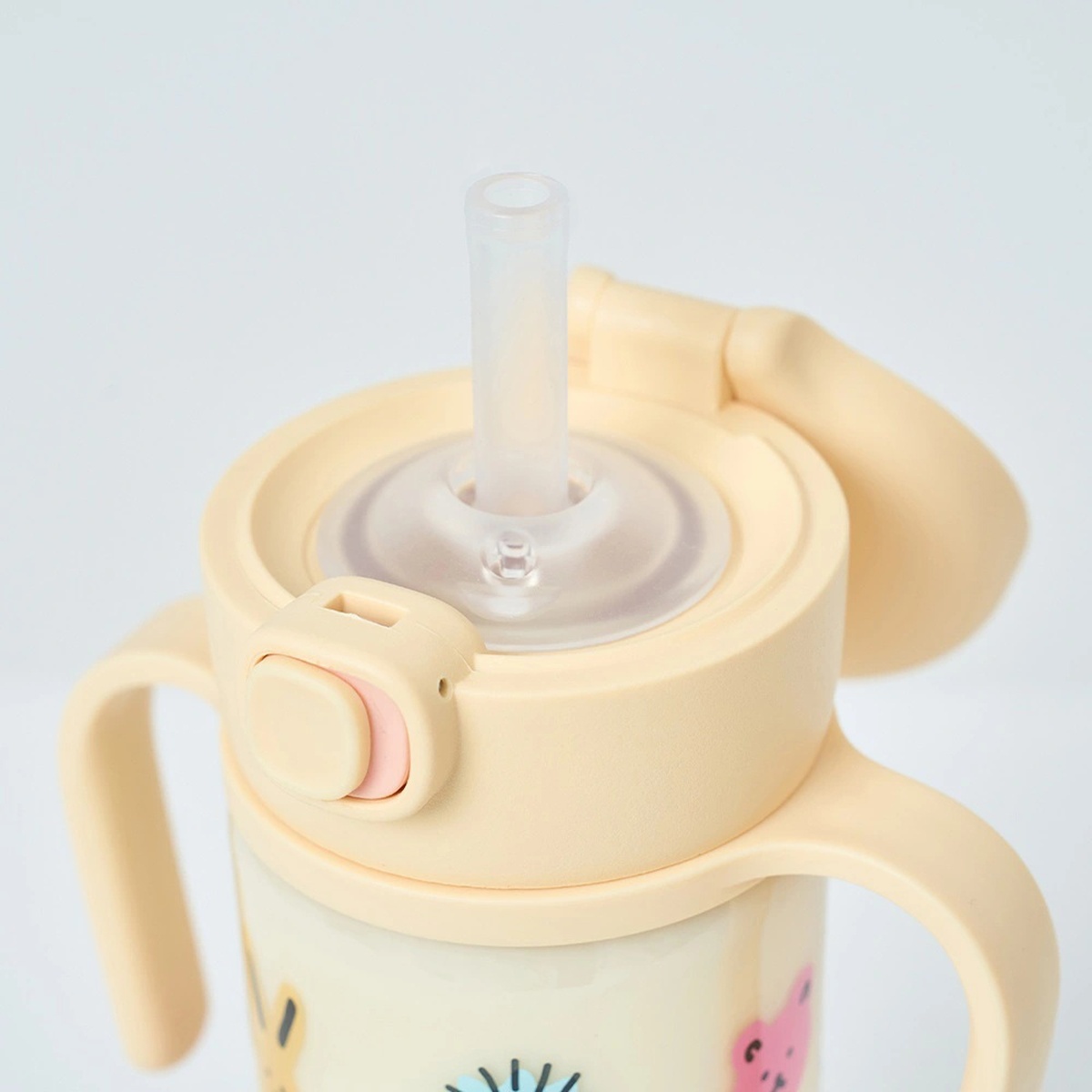 Bình tập uống PPSU Moyuum Friends (Vàng) 170ml - mặt trái