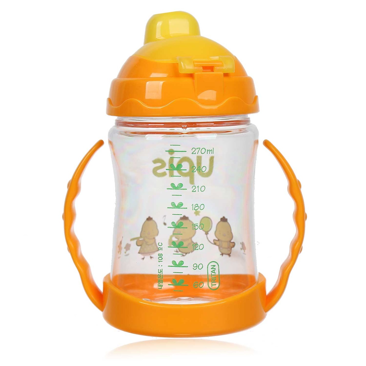 Bình tập uống UPIS 280ml Hàn Quốc (Giai đoạn 1)  - góc nghiêng
