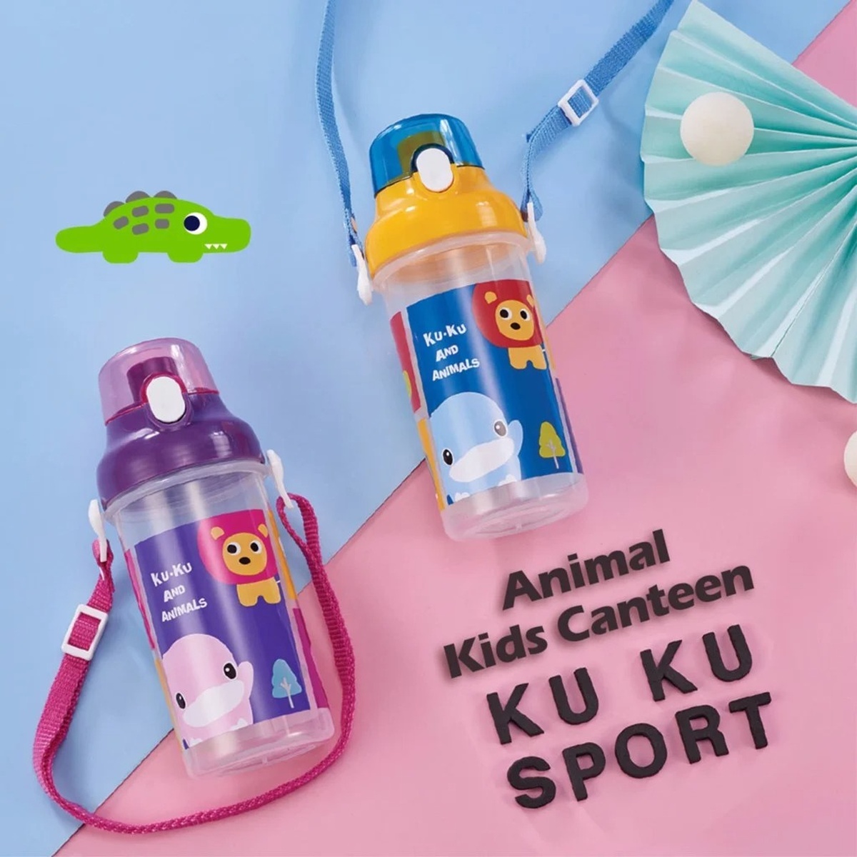 Bình uống nước cho bé KUKU KU5602A 500ml (Màu ngẫu nhiên) - mặt sau
