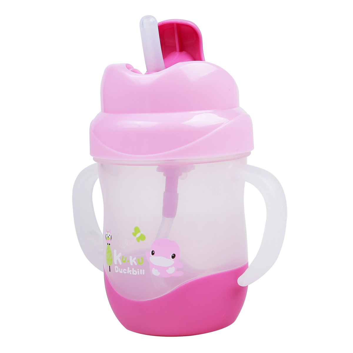 Bình uống nước kèm ống hút và có tay cầm KuKu Ku5472 200ml (Màu ngẫu nhiên) - mặt trái