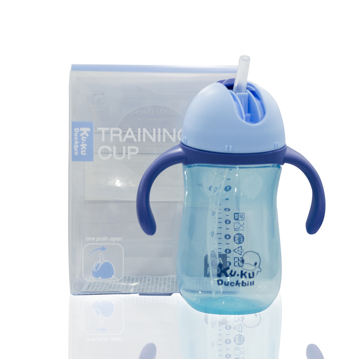 Bình uống nước KUKU 260ml KU5485 (Màu ngẫu nhiên) - mặt sau