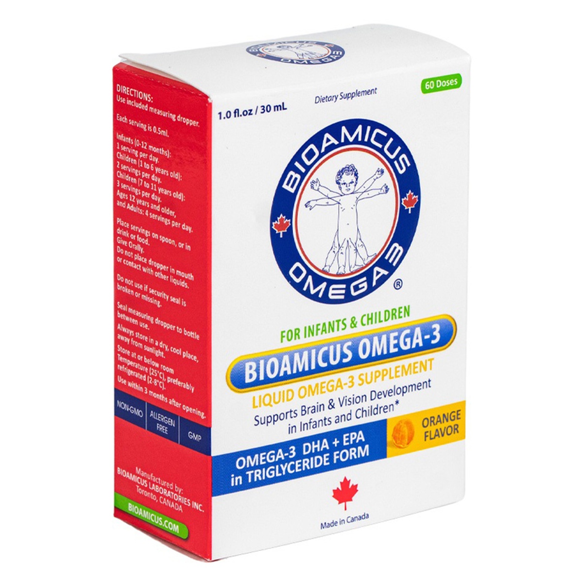 Thực phẩm bảo vệ sức khoẻ Bioamicus Omega-3 30ml - mặt phải
