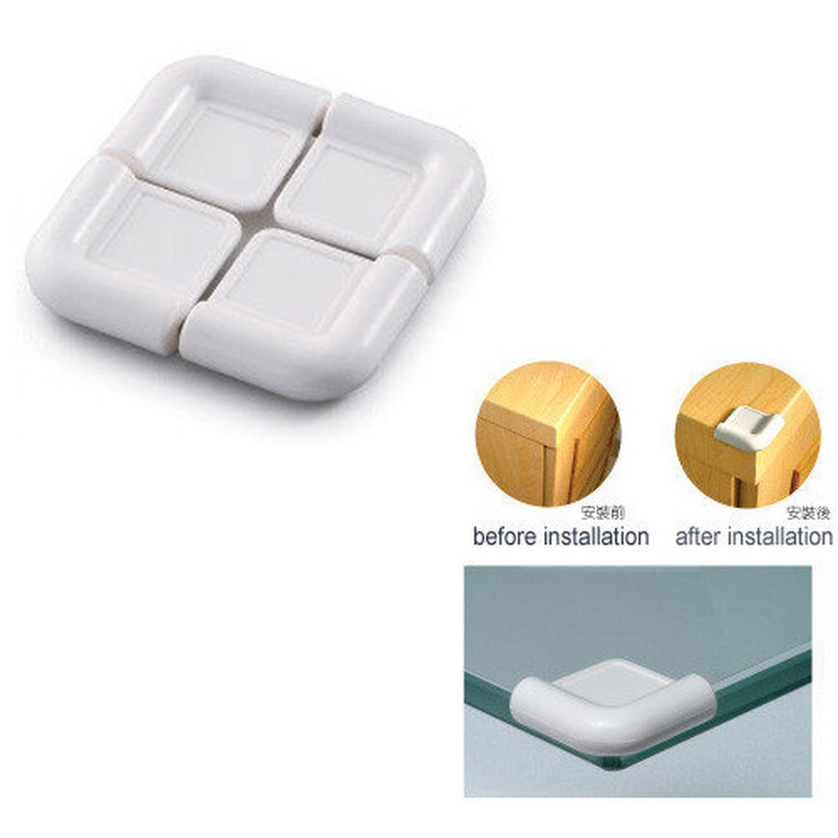 Bịt góc bàn Kuku KU5356 - mặt phải