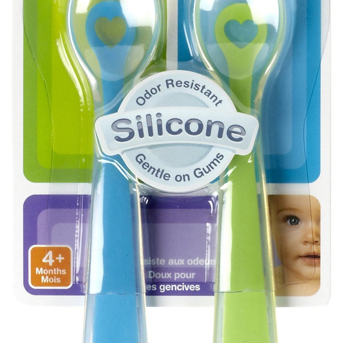 Bộ 2 thìa silicon Munchkin 27106 (Silicone Spoons - 2pk) - mặt sau
