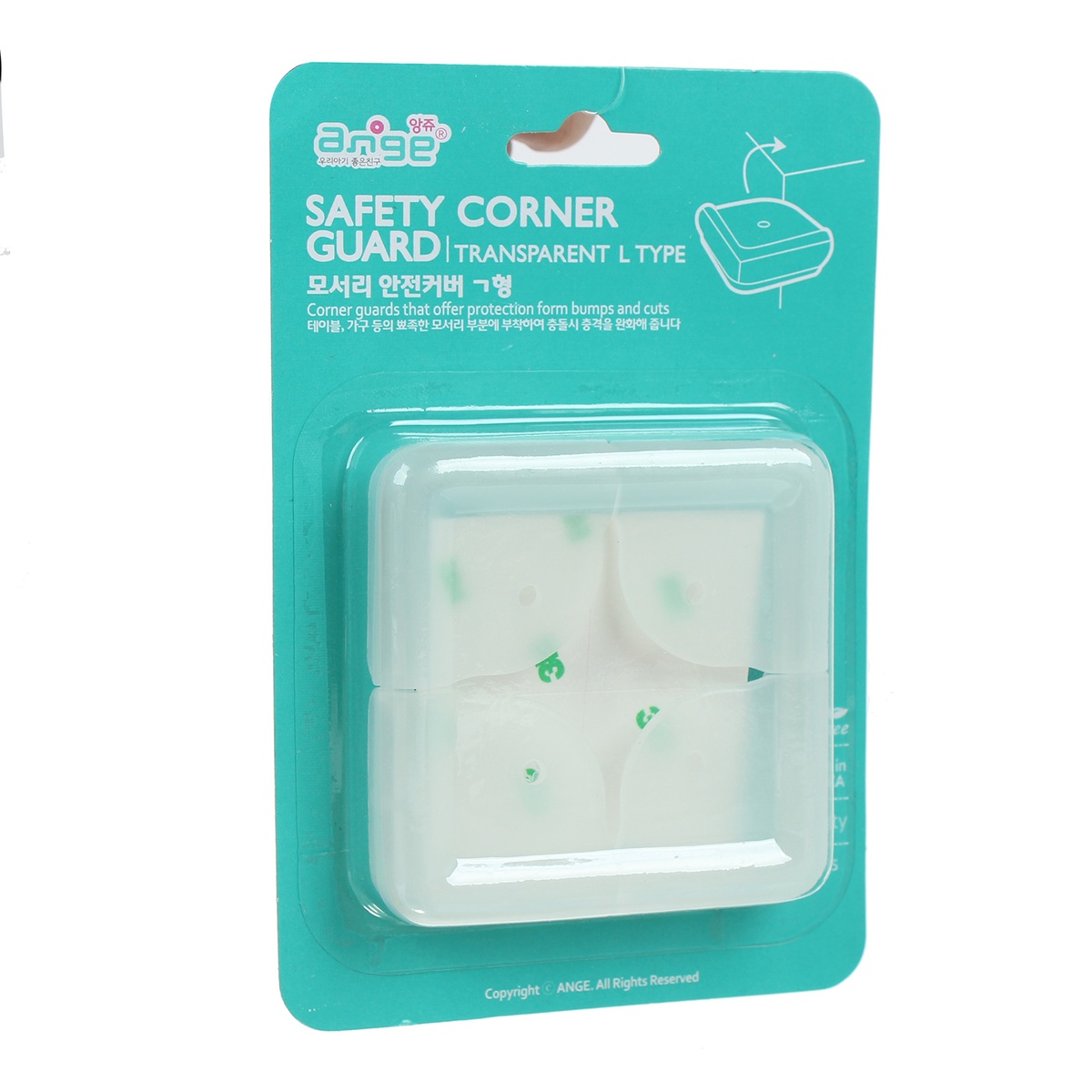 Bộ 4 miếng bịt góc bàn an toàn Ange AG64 - mặt phải