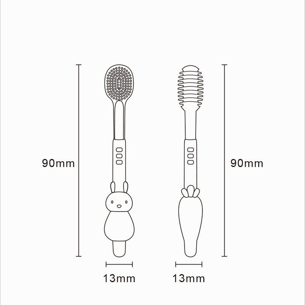 Bộ bàn chải rơ lưỡi silicone siêu mềm AC - hình 9