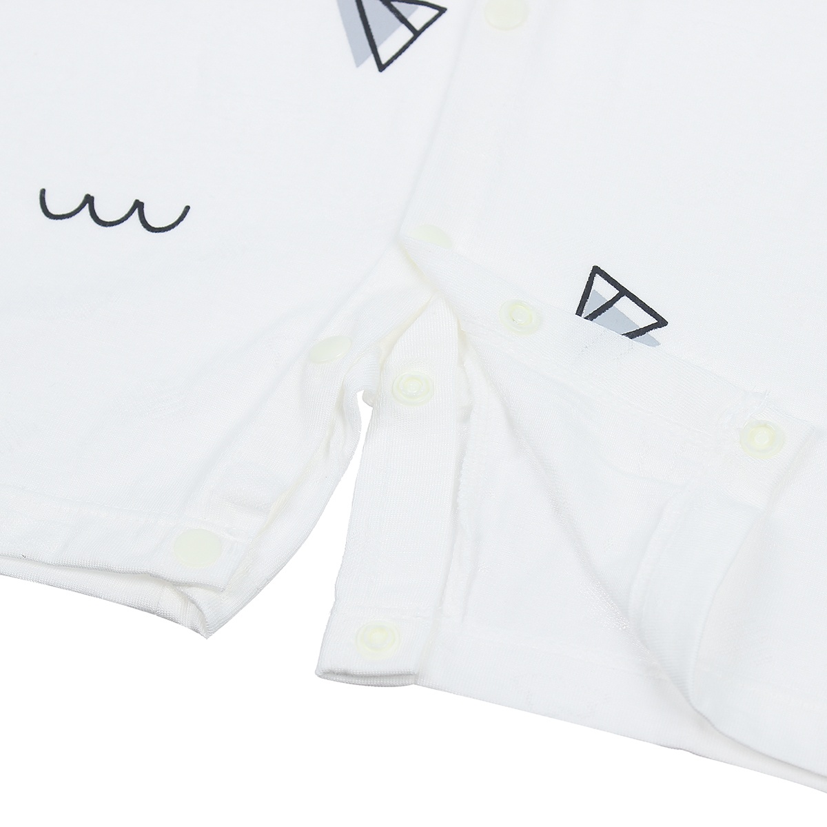 Bộ Body bé gái Neil cộc tay Mamago HN20H 9-12M (Trắng) - mặt phải