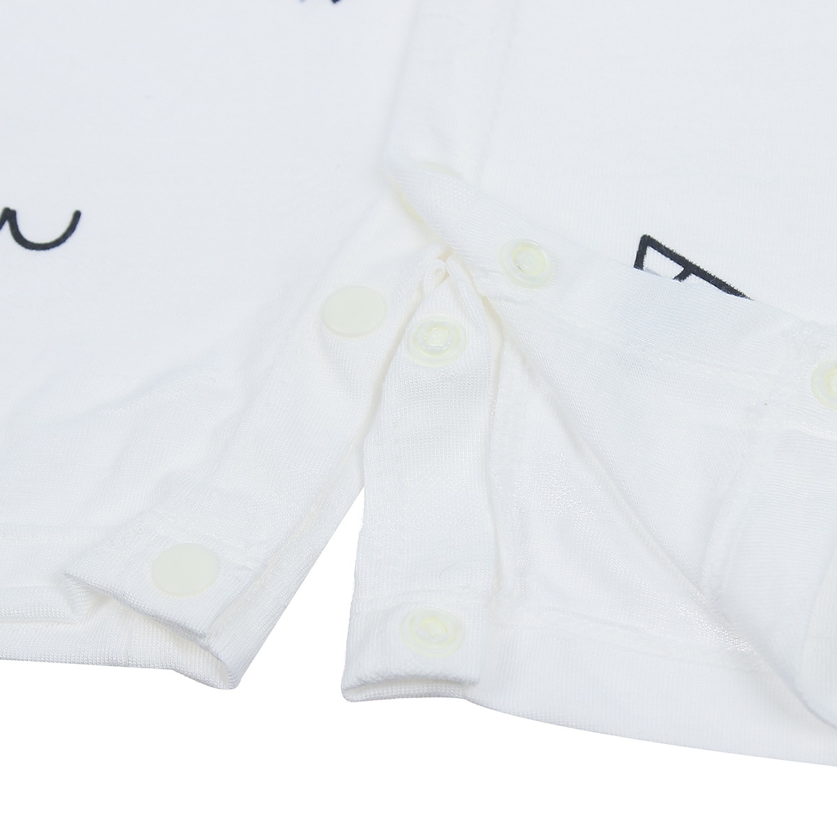 Bộ Body bé trai Neil cộc tay Mamago HN20H 9-12M (Trắng) - mặt sau