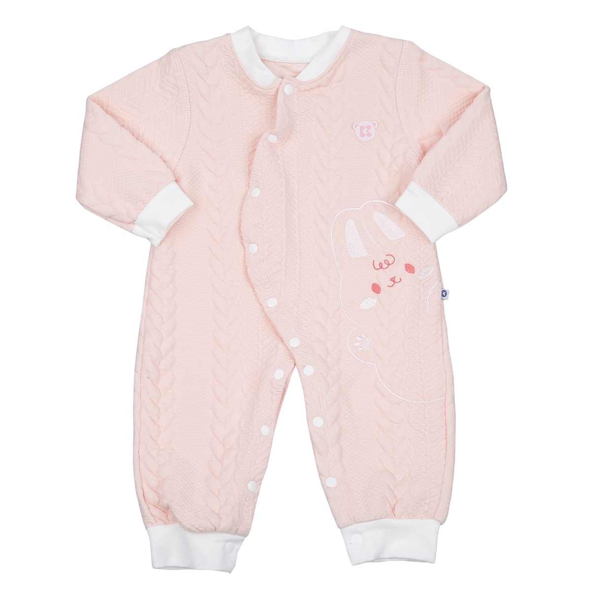 Bộ body bông cài lệch KidsPlaza HN23D (Hồng)
