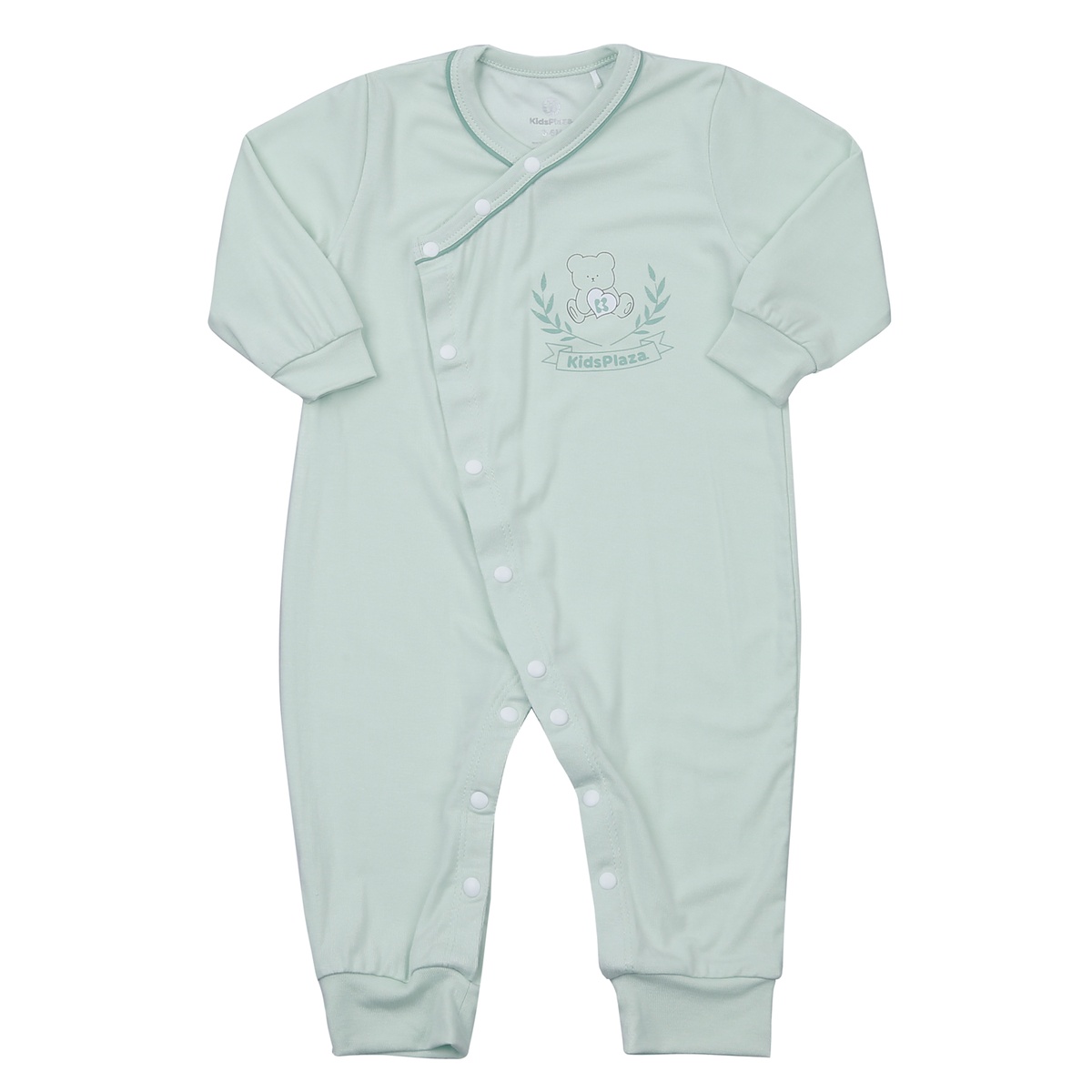 Bộ body dài tay bé trai KidsPlaza cài chéo ND24H (Xanh cốm)