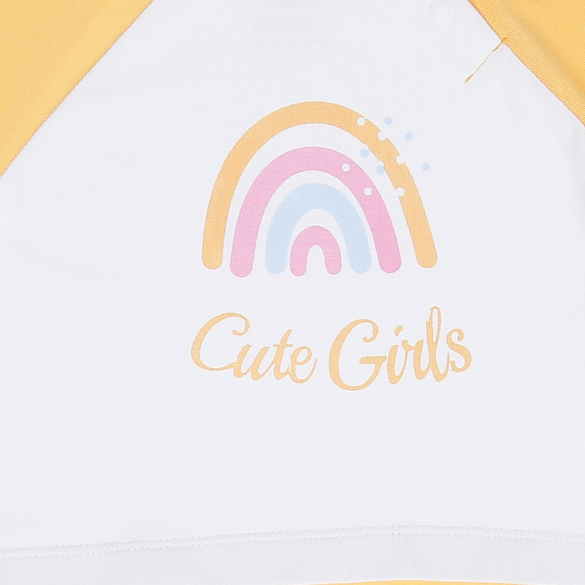 Bộ body đùi cộc tay Otis bé gái KidsPlaza ND21H (Trắng - Vàng) - mặt sau
