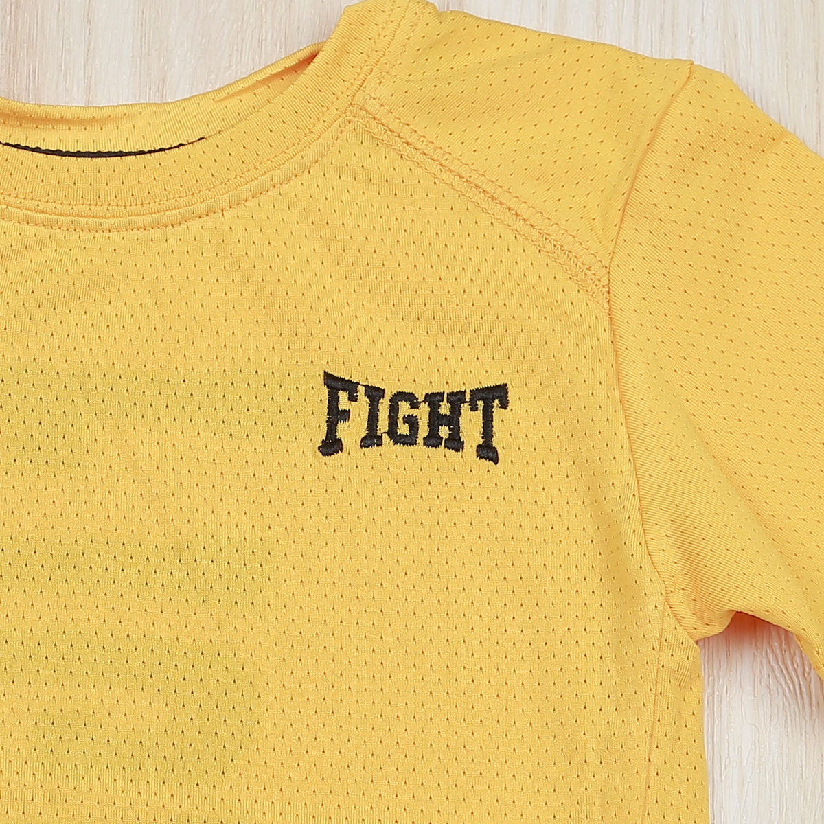 Bộ cộc bé trai in Fight KidsPlaza VY22H Vàng - mặt phải