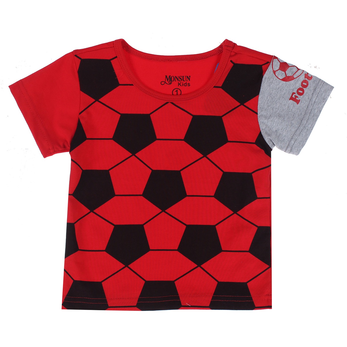 Bộ cotton bé trai in bóng đá HTKids - mặt phải