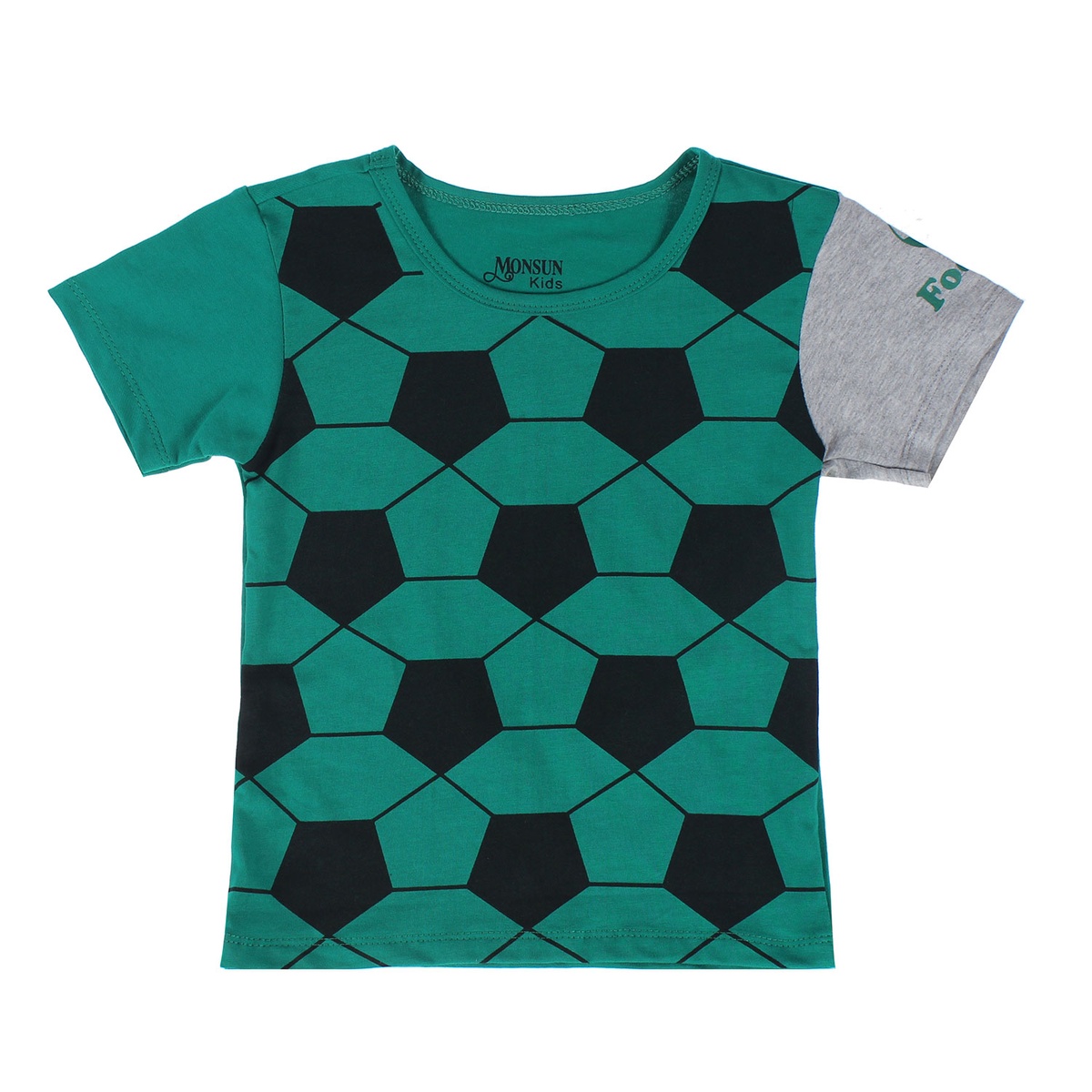 Bộ cotton bé trai in bóng đá HTKids - góc nghiêng