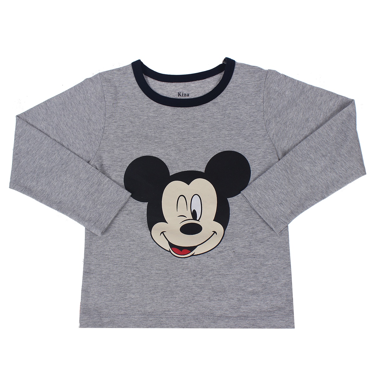 Bộ cotton tay dài in chú chuột Mickey Kiza bé trai  - mặt trái
