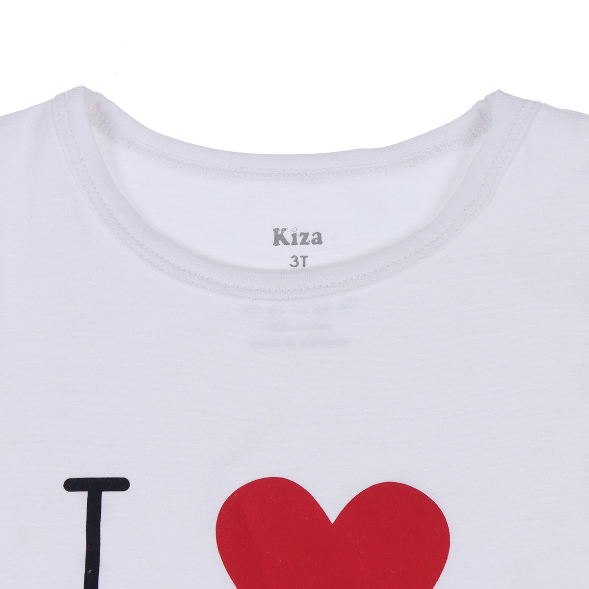 Bộ cotton tay dài in chữ I Love Dad Kiza bé gái  - mặt phải