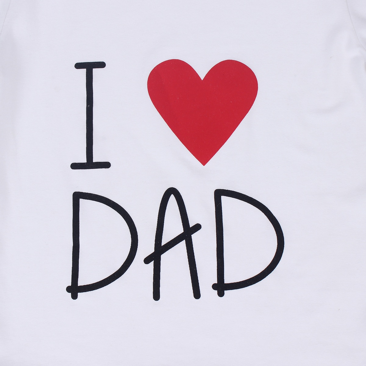 Bộ cotton tay dài in chữ I Love Dad Kiza bé gái  - mặt sau