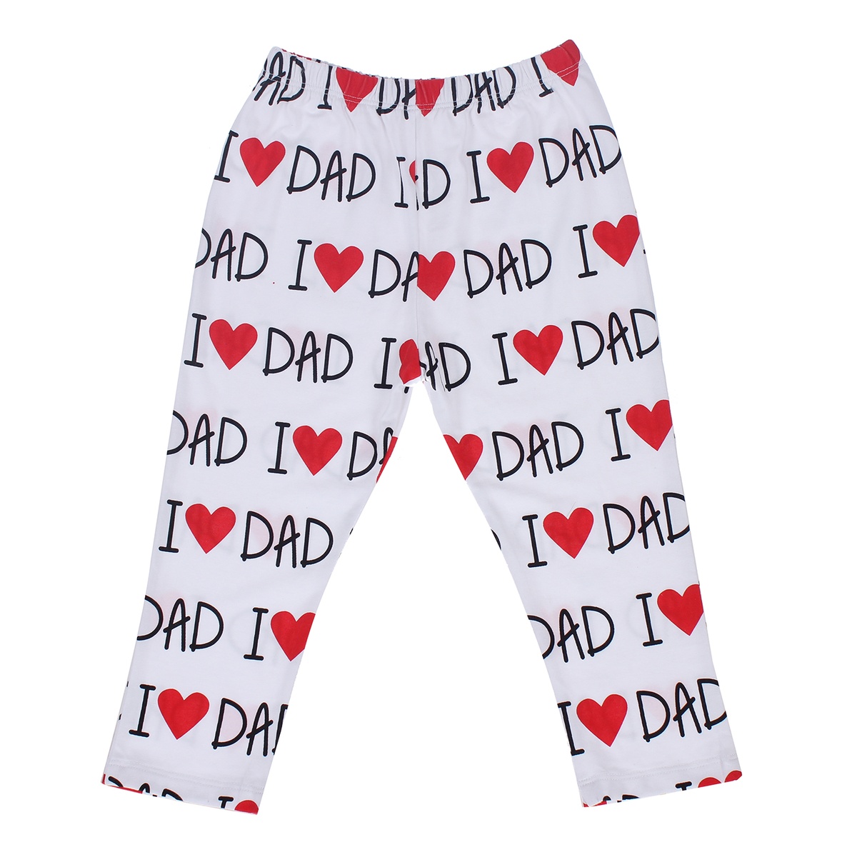 Bộ cotton tay dài in chữ I Love Dad Kiza bé gái  - góc nghiêng
