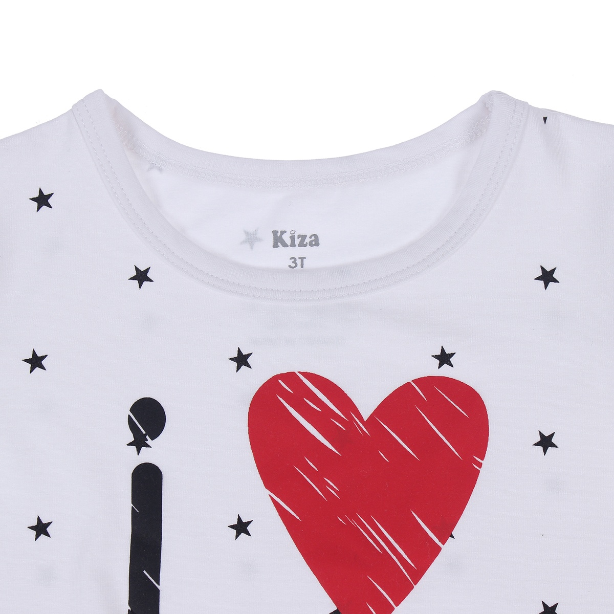 Bộ cotton tay dài in chữ I Love Mummy Kiza bé gái  - góc nghiêng