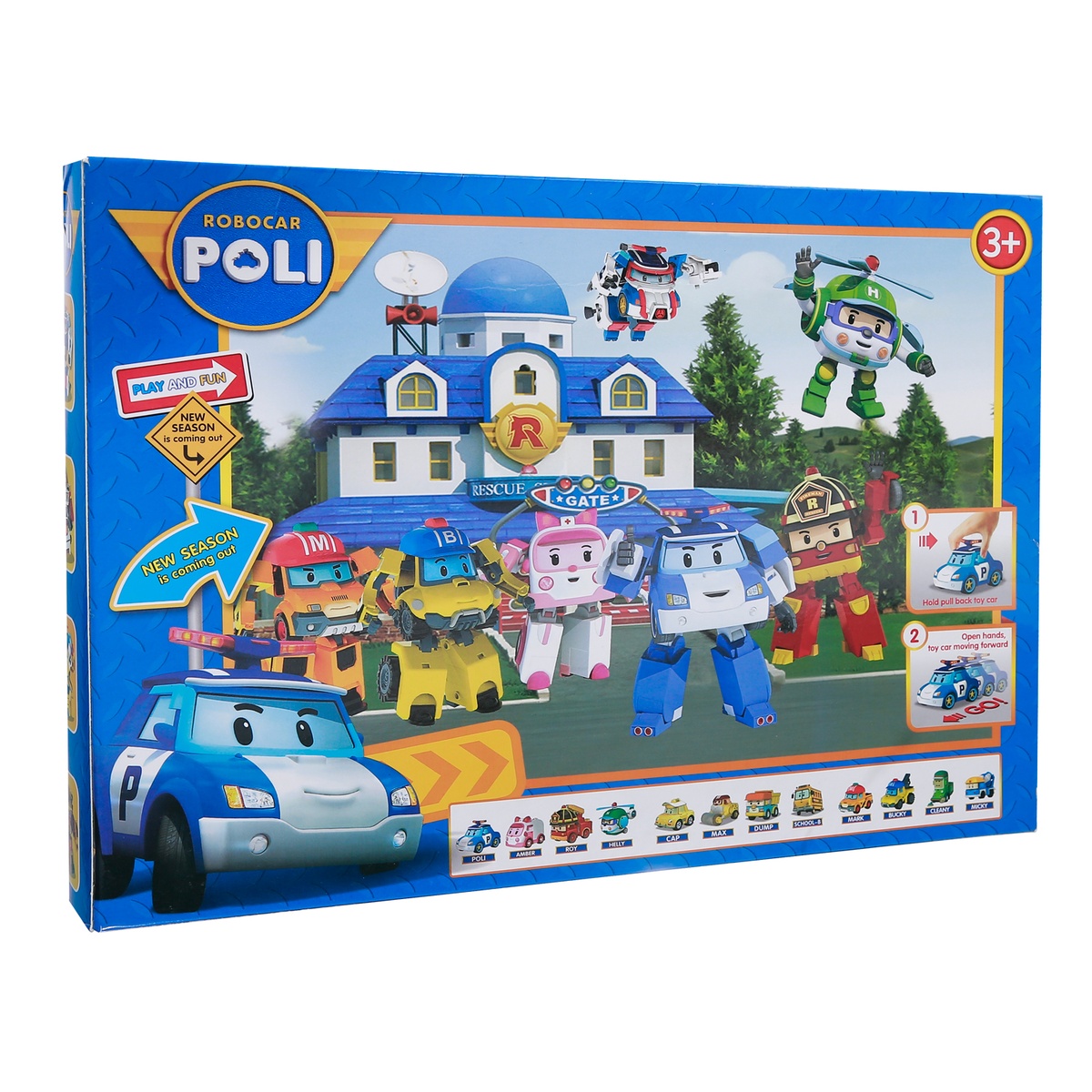 Bộ đồ chơi xe ô tô Robocar Poli (8 chiếc) - mặt sau