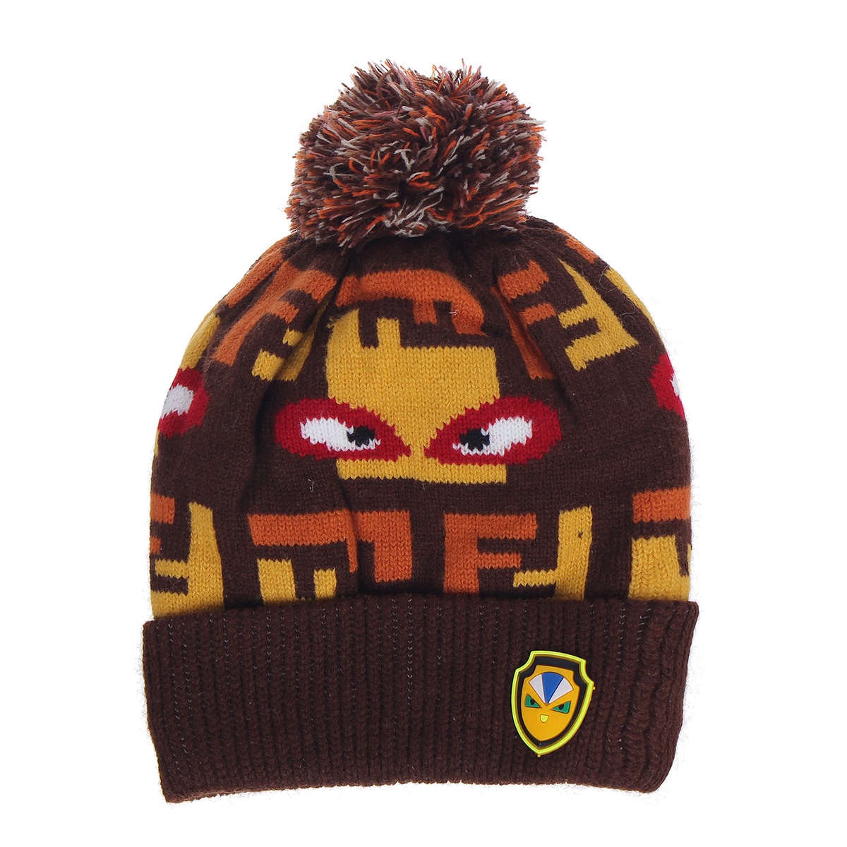 Bộ khăn mũ len in hình ô tô - mặt sau