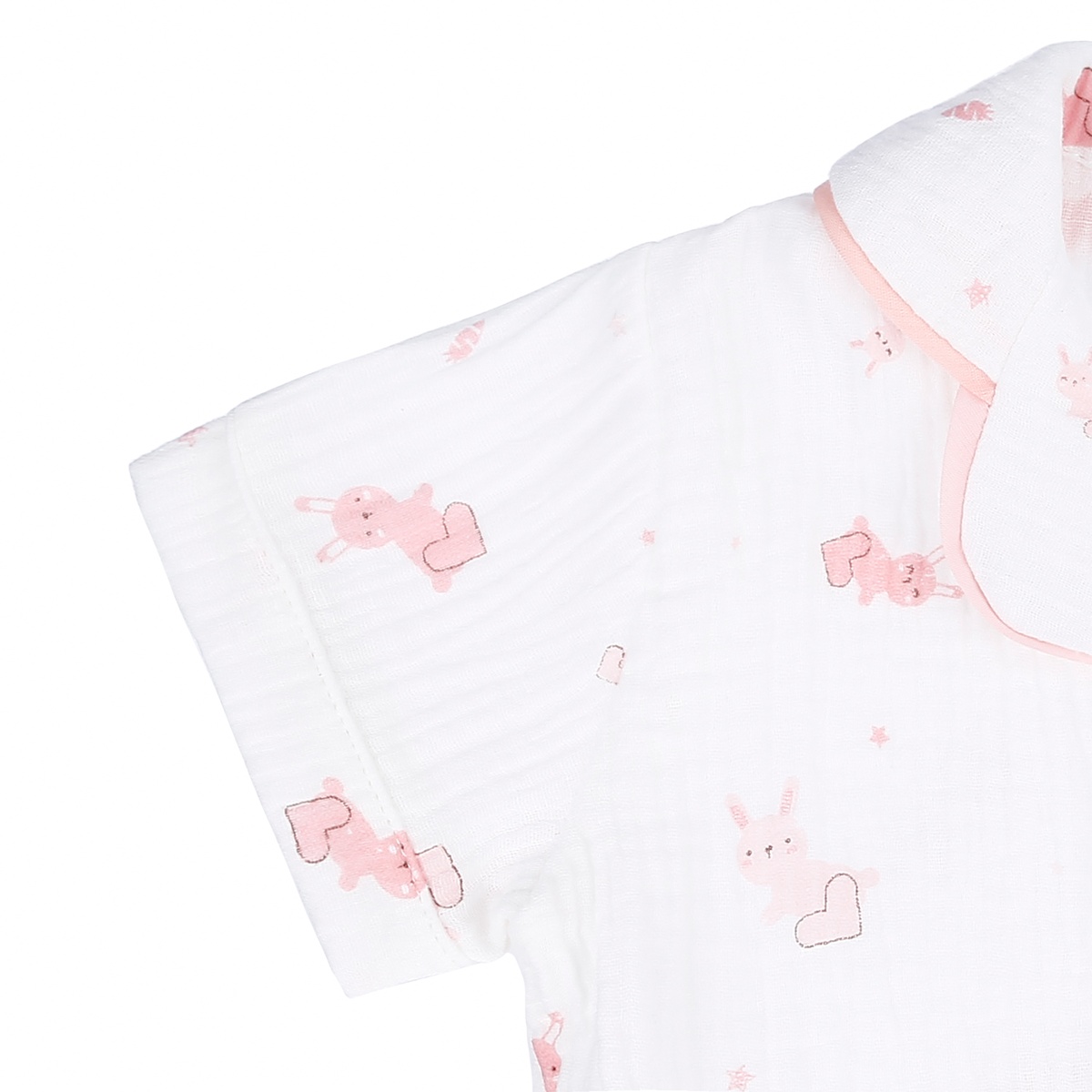 Bộ Pijama xô Bé Gái in hình Thỏ KidsPlaza M21H (Trắng Hồng) - hình 6