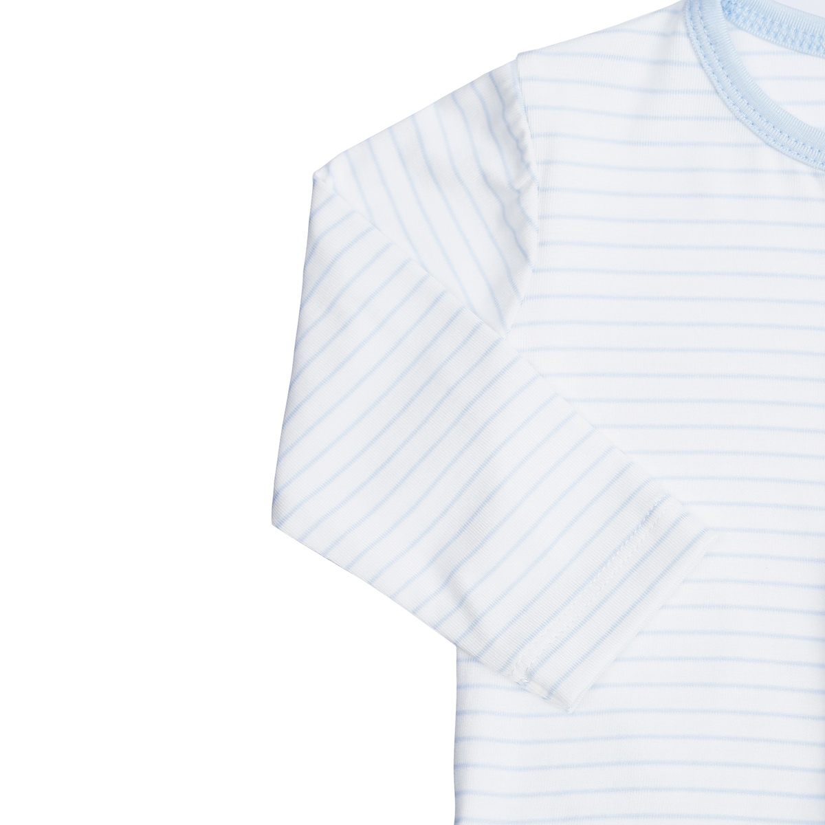 Bộ quần áo bé trai dài tay cài giữa Otis KidsPlaza ND21T (Trắng Xanh) - góc nghiêng